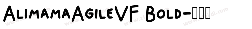 AlimamaAgileVF Bold字体转换